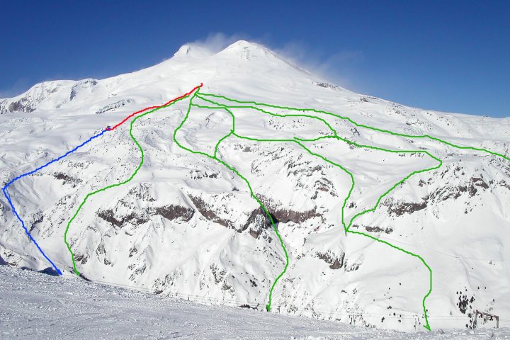 Спуск вне трасс на лыжах с 4500 м